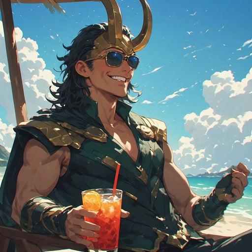 Loki's Beach Vacation